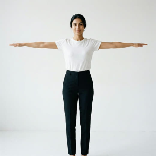 Aria identity reference — T-pose